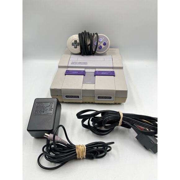 Super Nintendo SNES System Console With OEM Controller Authentic & Clean!! - Picture 1 of 16